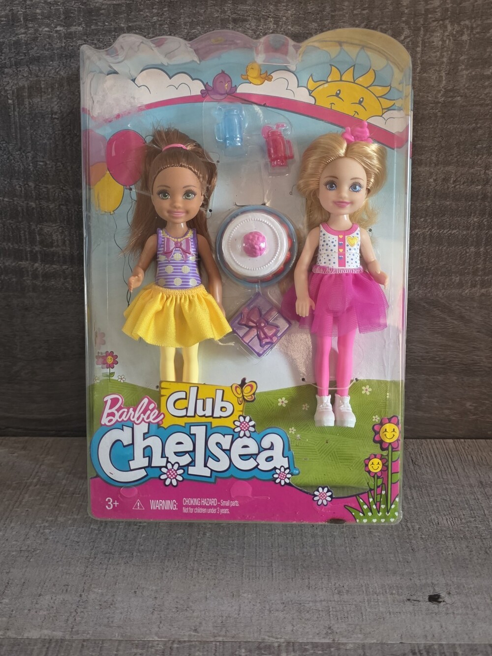 Barbie Club Chelsea Birthday 2 Pack Birthday Party Dolls w Accessories New b110